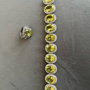 Stunning Sterling Zirconia bracelet and ring